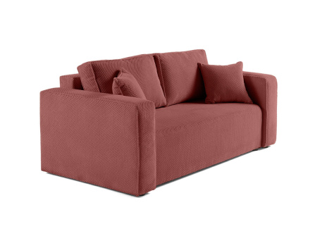 Canapé droit 2 places en velours texturé Topaze