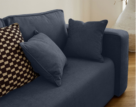 Canapé droit 2 places en tissu Topaze