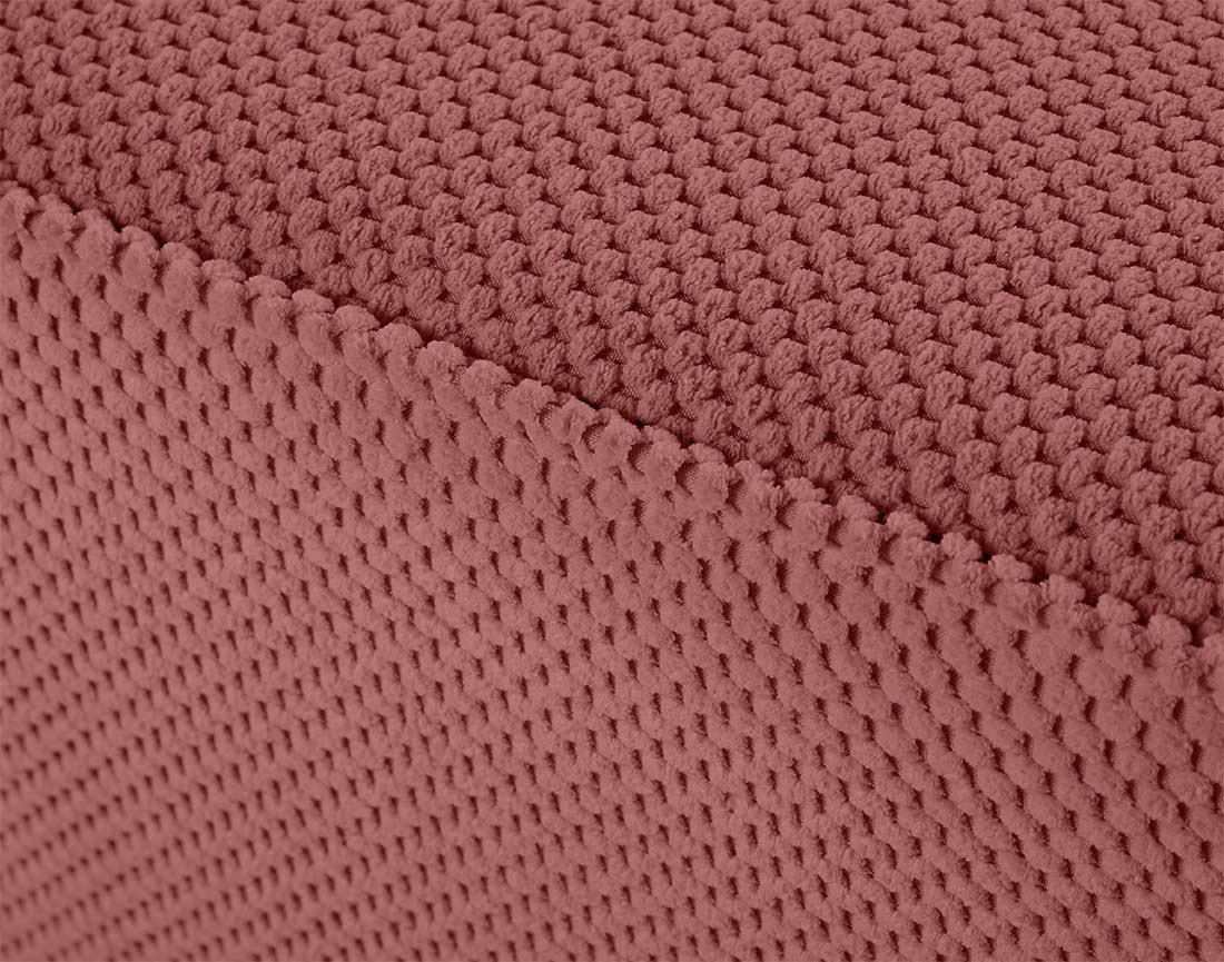 Canapé droit 2 places en velours texturé Topaze