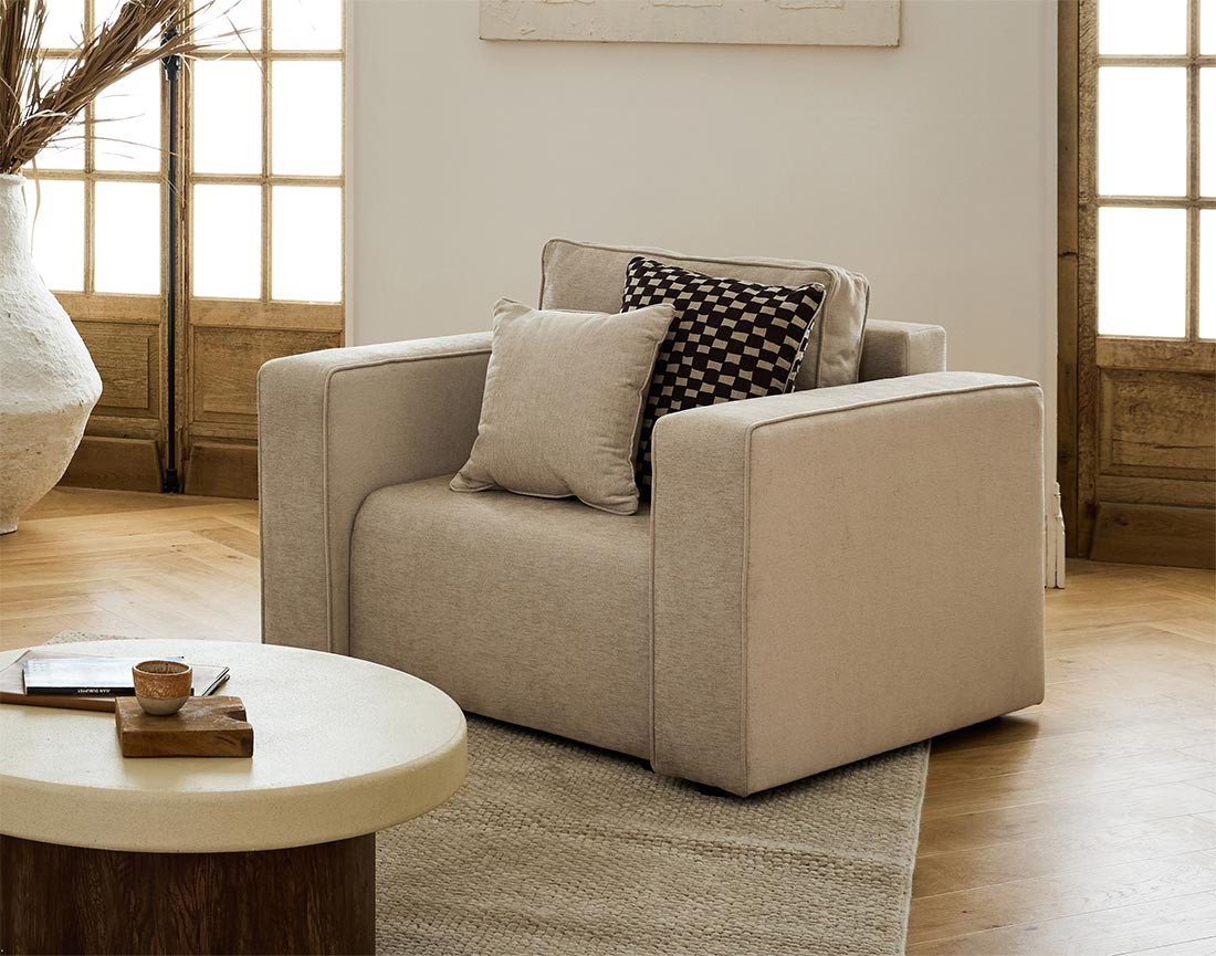 Fauteuil en tissu Topaze