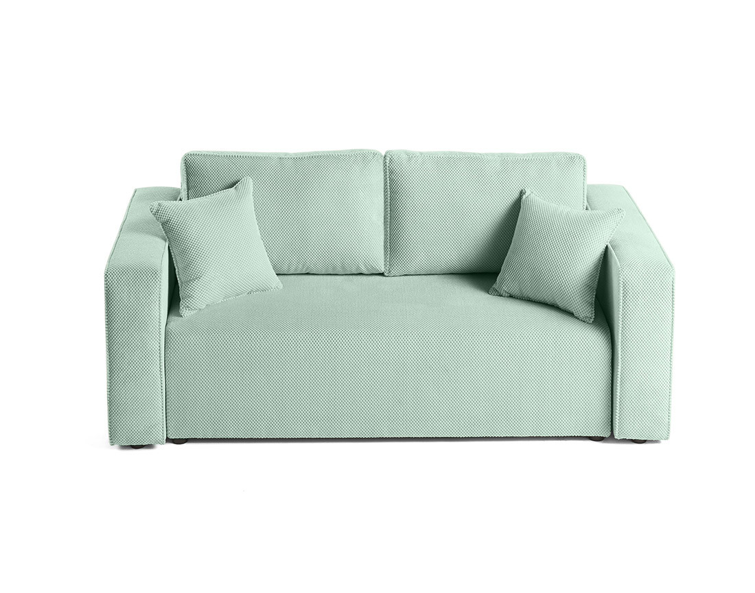 Canapé droit 2 places en velours texturé Topaze