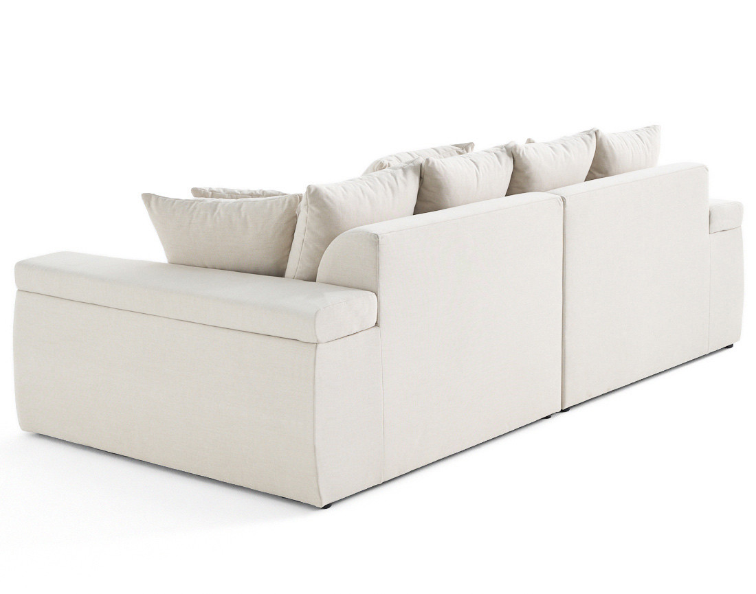 Canapé 4 places - assise profonde - en tissu Sergio