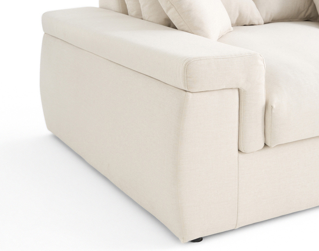 Canapé 4 places - assise profonde - en tissu Sergio