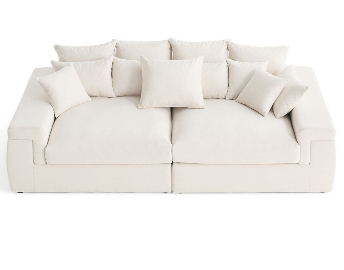 Canapé 4 places - assise profonde - en tissu Sergio