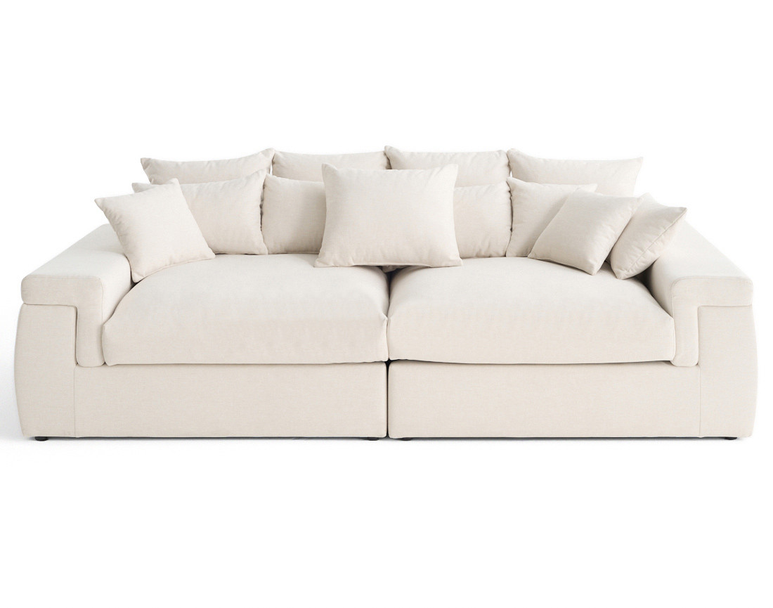 Canapé 4 places - assise profonde - en tissu Sergio