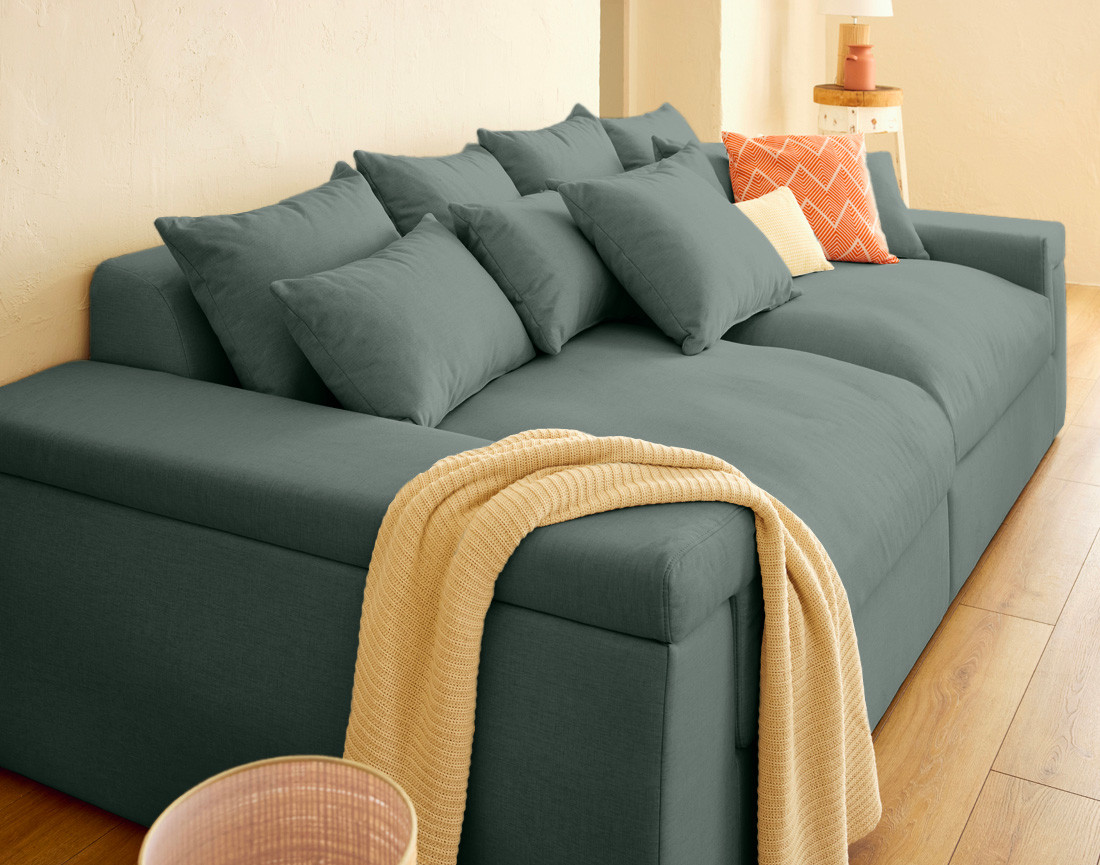 Canapé 4 places - assise profonde - en tissu Sergio