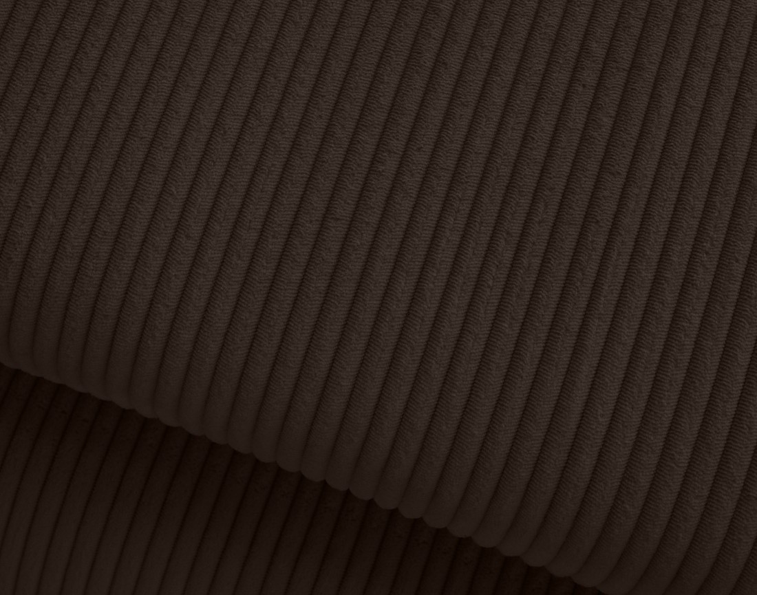 Canapé d'angle gauche convertible et têtières en velours côtelé Lisbona