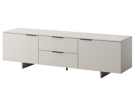 Meuble TV 2 tiroirs beige 2 tiroirs et 2 portes 180 cm Canterbury