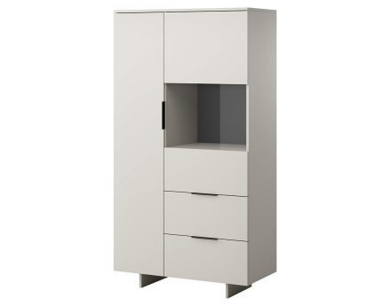 Vitrine beige 2 portes et 2 tiroirs 170 cm Canterbury