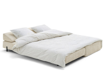 Banquette 3 places convertible en tissu velours relief Brescia