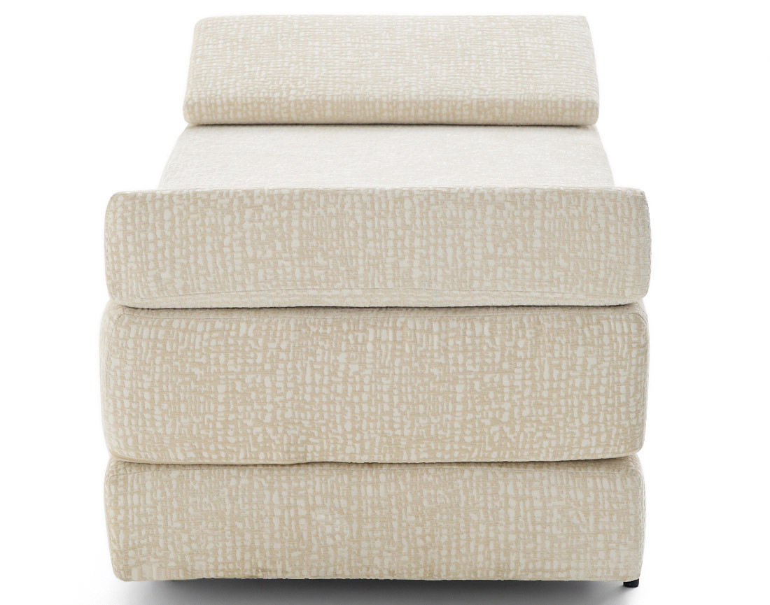 Banquette 3 places convertible en tissu velours relief Brescia