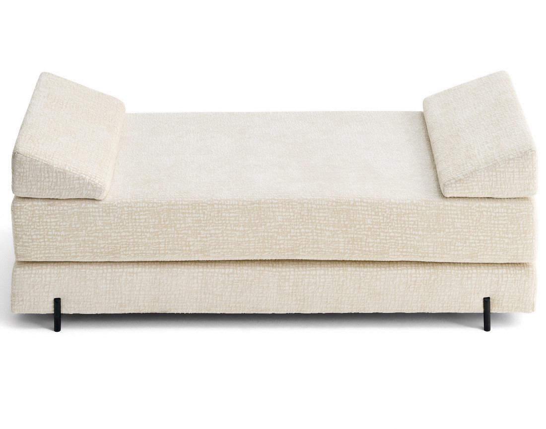 Banquette 3 places convertible en tissu velours relief Brescia