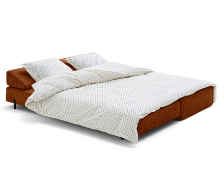 Banquette 3 places convertible en tissu velours relief Brescia