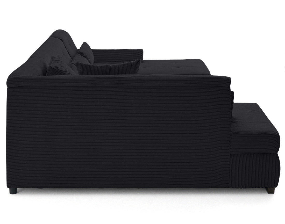 Canapé panoramique d'angle gauche 7 places en velours côtelé Vermont S