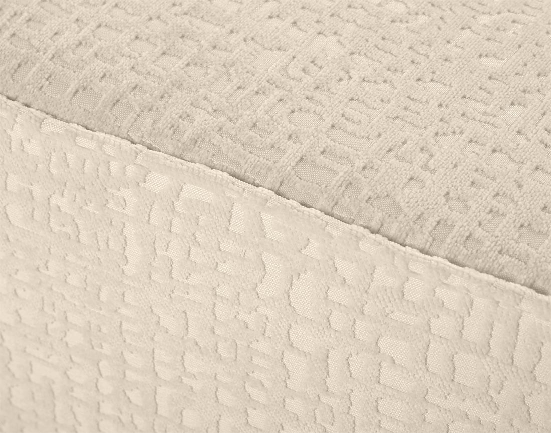 Canapé droit 2 places en tissu velours relief Topaze