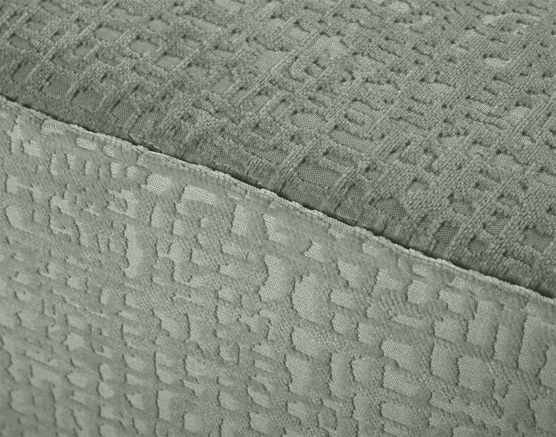 Canapé droit 2 places en tissu velours relief Topaze