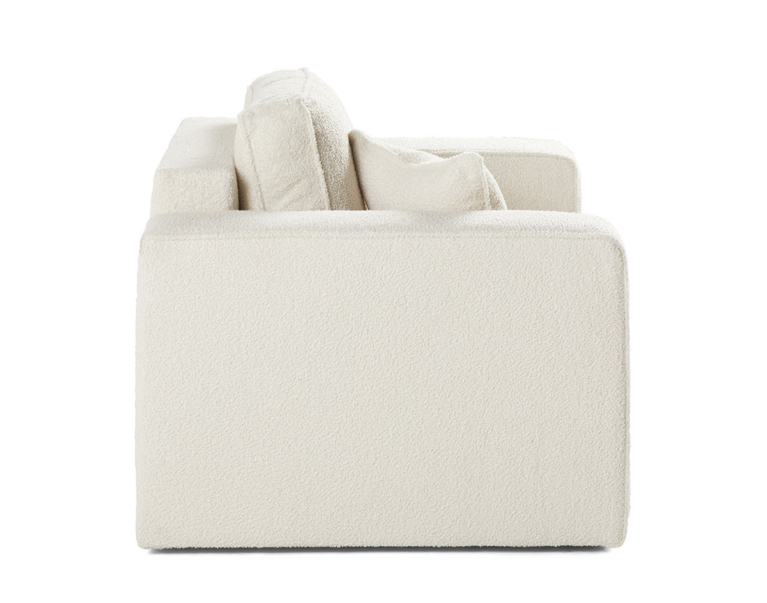 Fauteuil en tissu bouclette Topaze