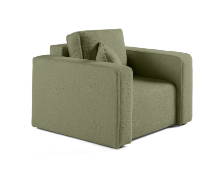 Fauteuil en tissu bouclette Topaze
