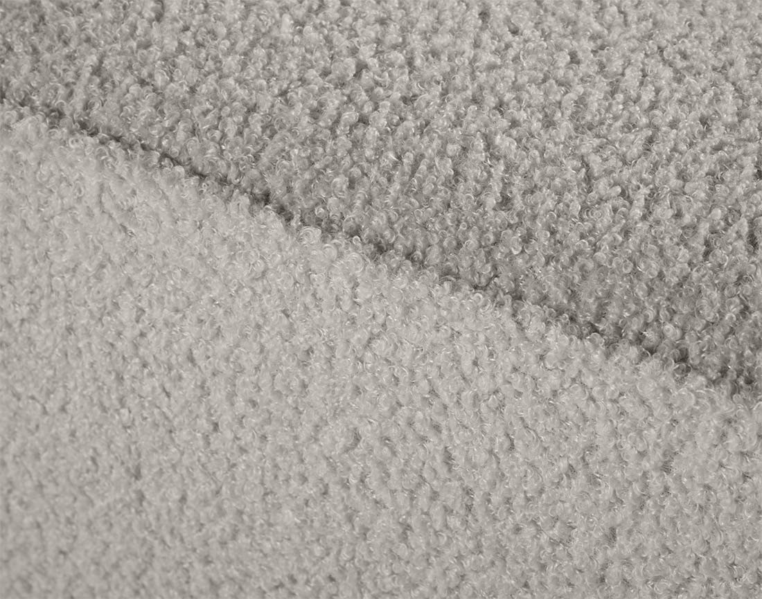 Canapé droit 2 places en tissu bouclette Topaze