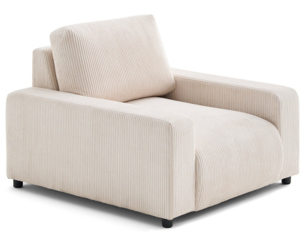 Fauteuil en velours côtelé Pivoine