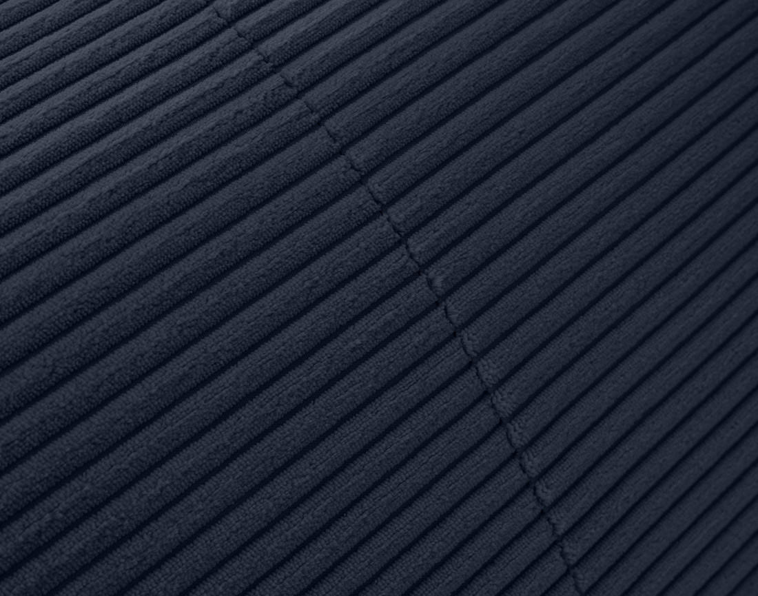 Canapé droit 4 places en velours côtelé Amadora