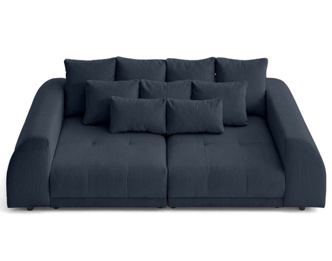 Canapé droit 4 places en velours côtelé Amadora