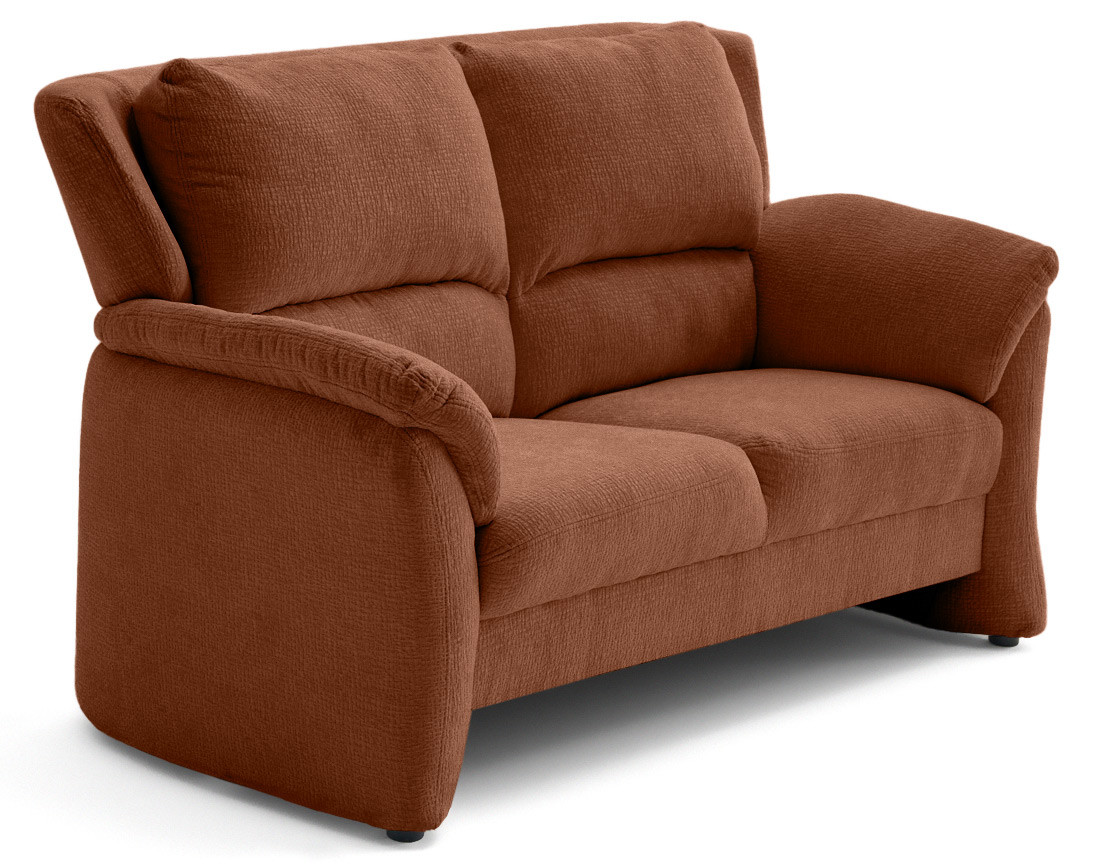 Canapé droit 2 places en tissu velours relief Bastille