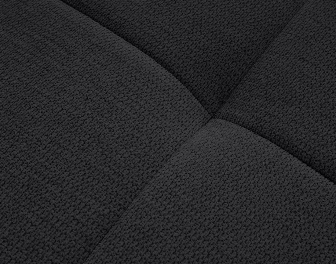 Canapé d'angle gauche 4 places convertible avec coffre en tissu texturé Rimini