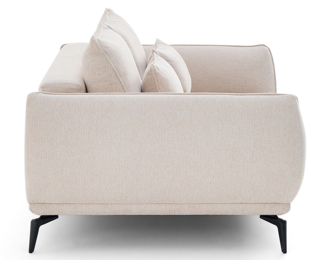 Canapé droit 2 places en tissu texturé Arica