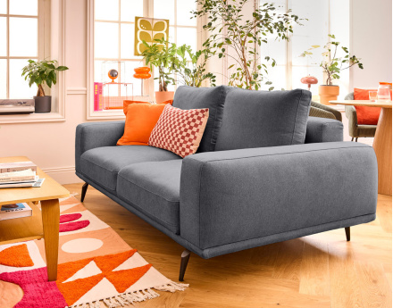 Canapé droit 2 places en tissu Vicence