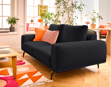 Canapé droit 2 places en tissu Vicence