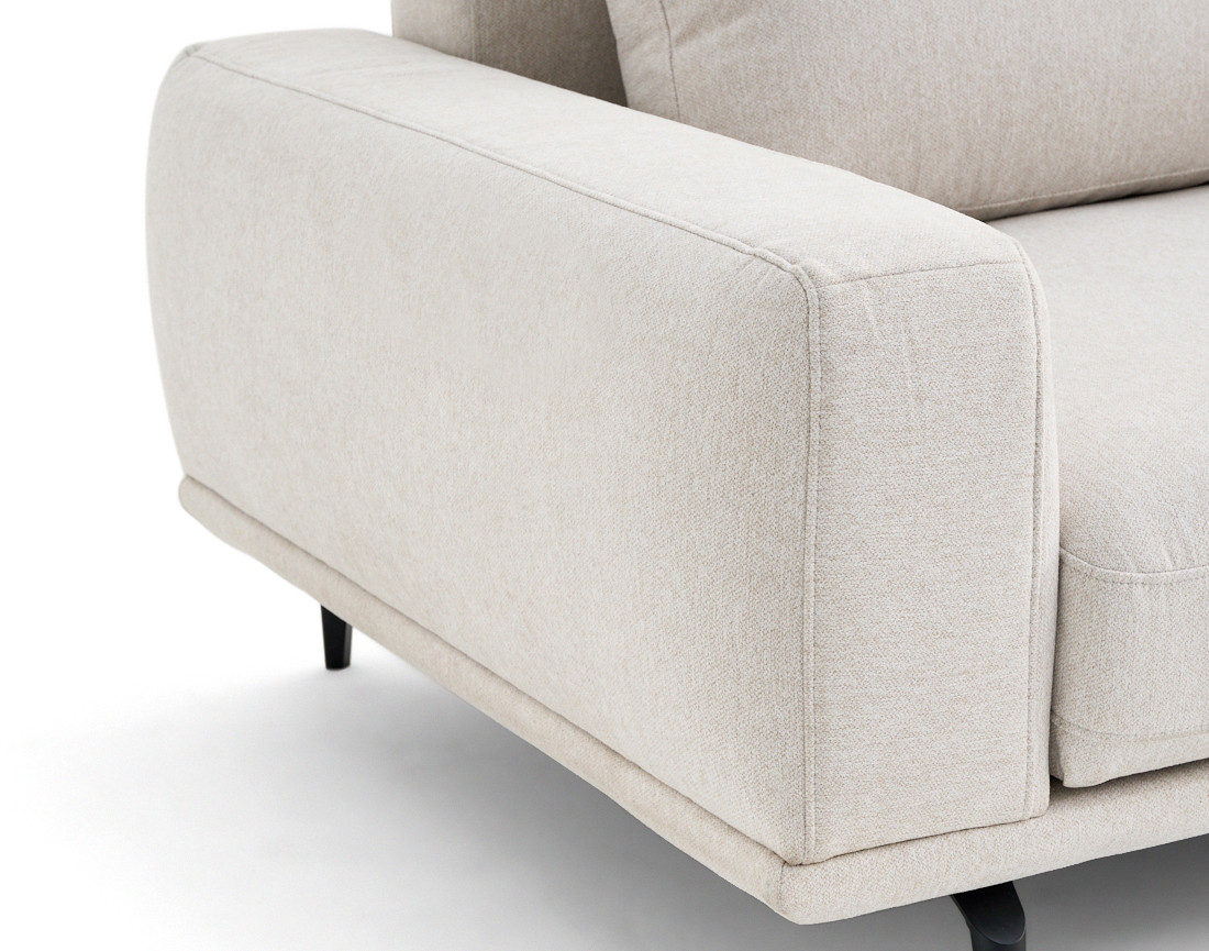 Canapé droit 2 places en tissu Vicence