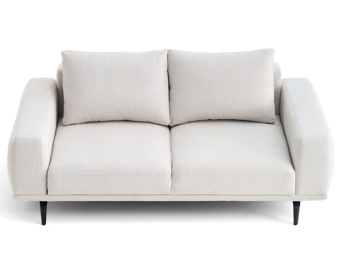 Canapé droit 2 places en tissu Vicence