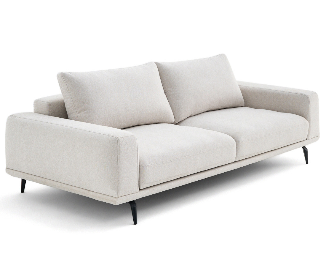 Canapé droit 3 places convertible en tissu Vicence