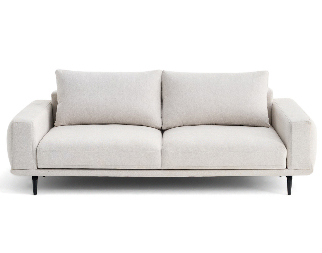 Canapé droit 3 places convertible en tissu Vicence