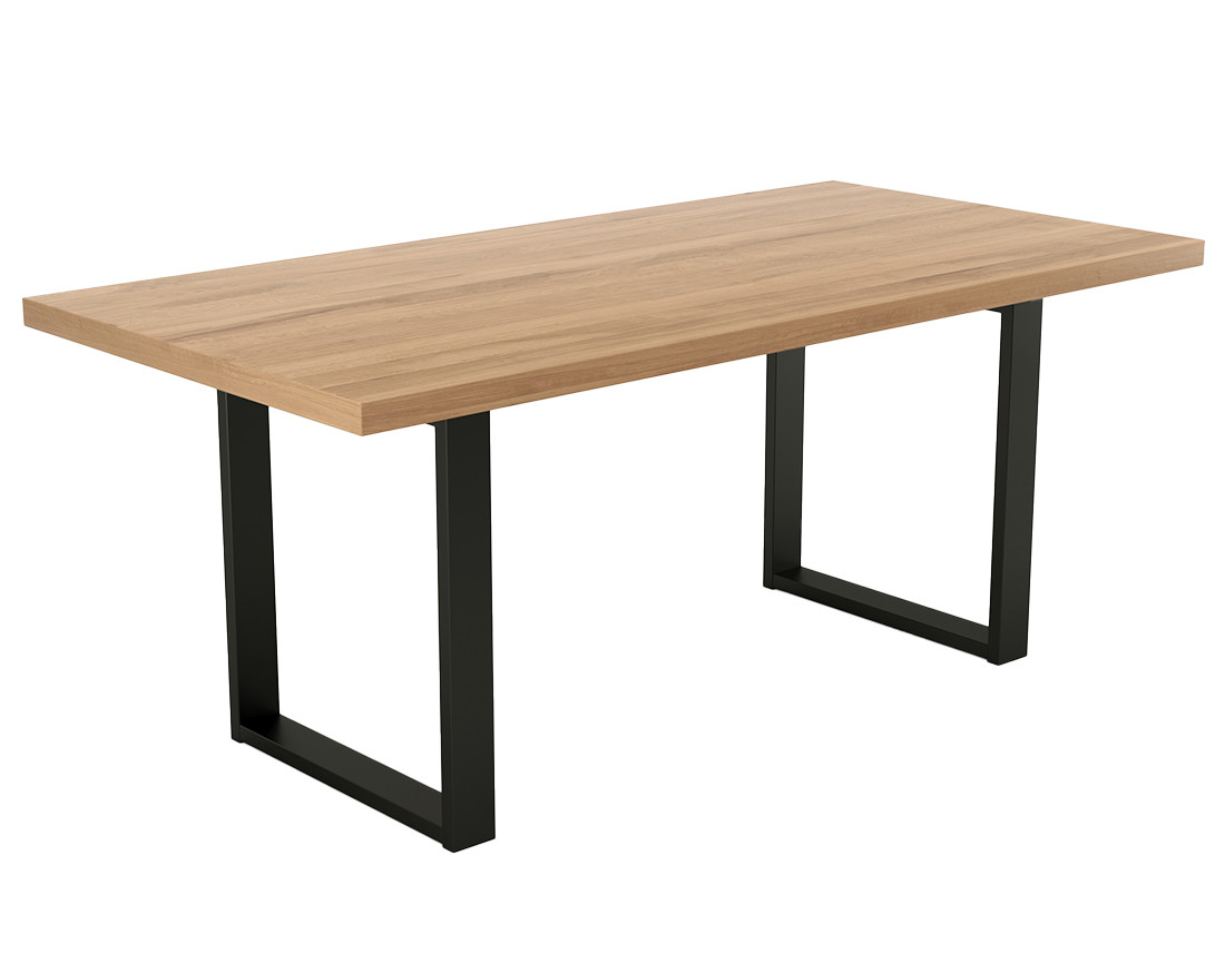 Table à manger chêne et hêtre massif 180 cm Jessie