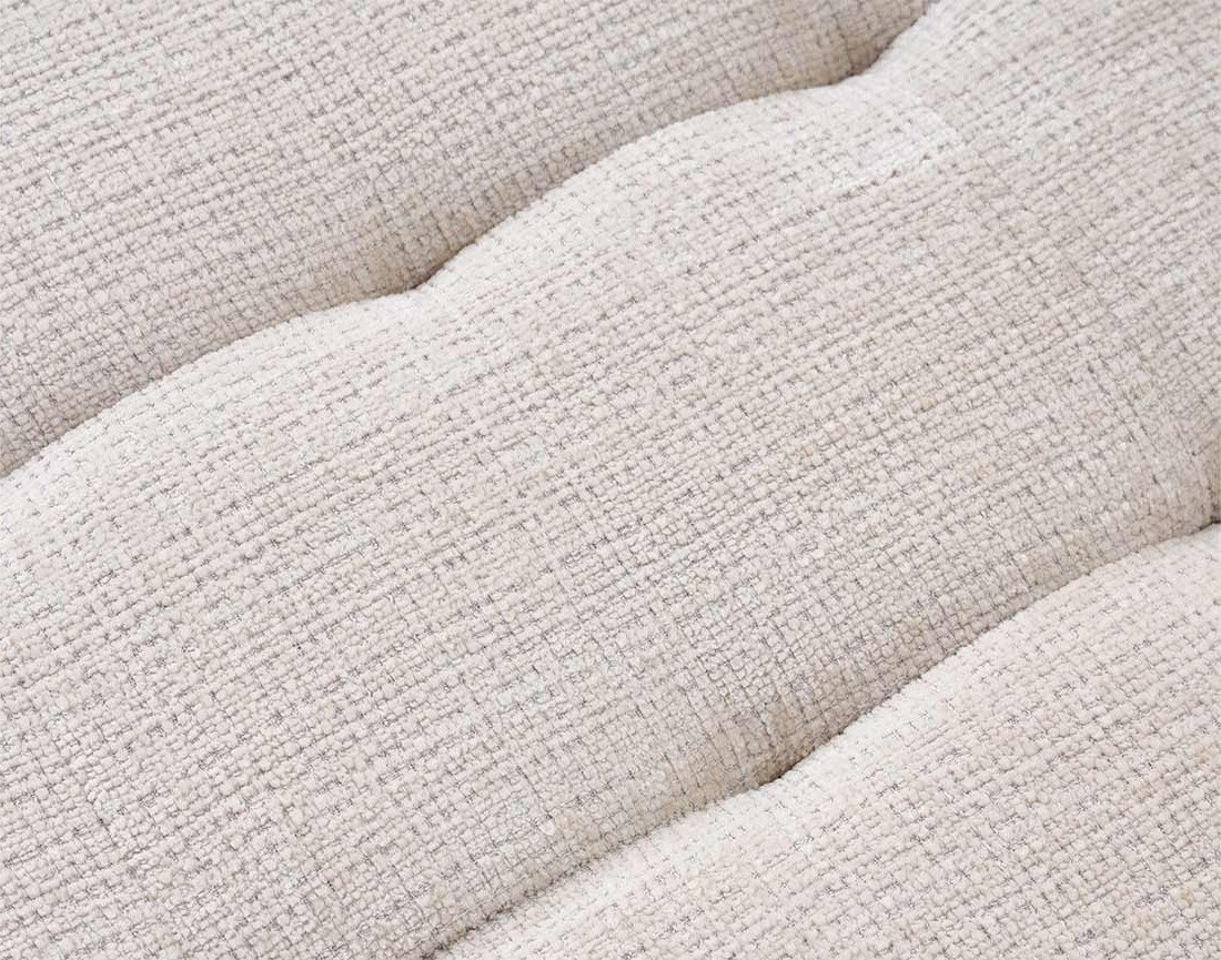 Canapé d'angle gauche 5 places convertible en velours texturé Anna