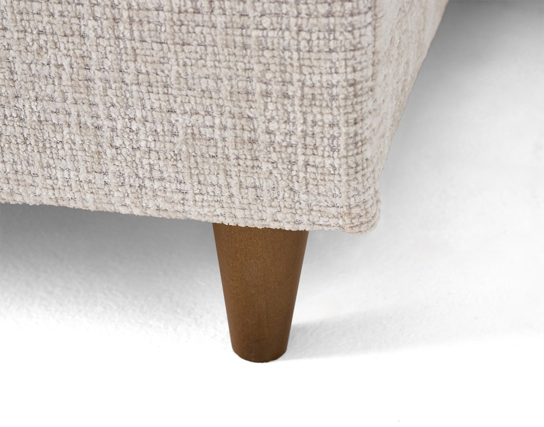 Canapé d'angle gauche 5 places convertible en velours texturé Anna