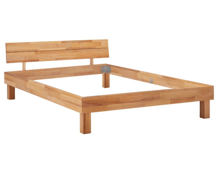 Cadre de lit 160x200 cm chêne massif Bonnie