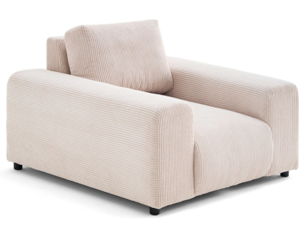 Fauteuil en velours côtelé Garance