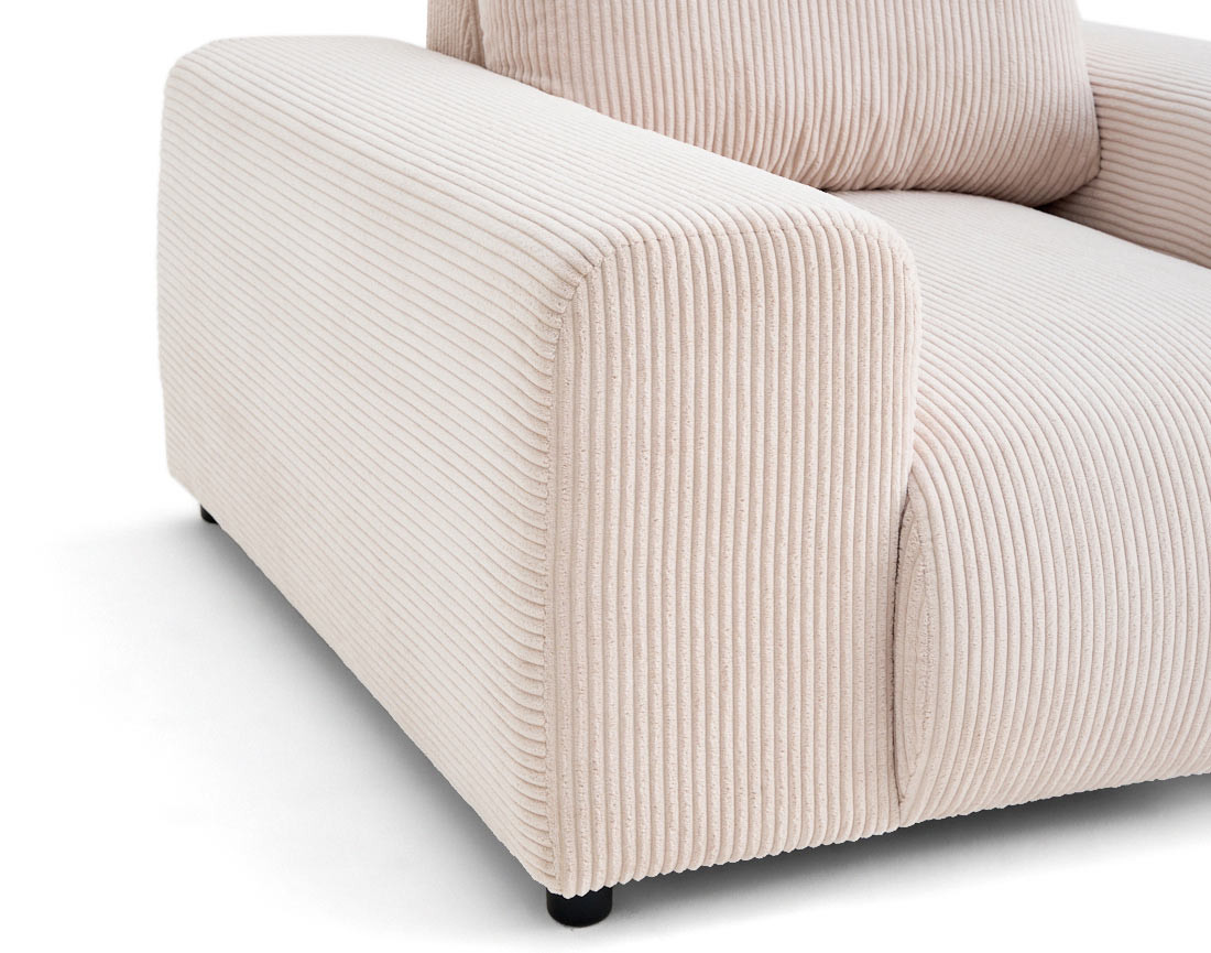 Fauteuil en velours côtelé Garance