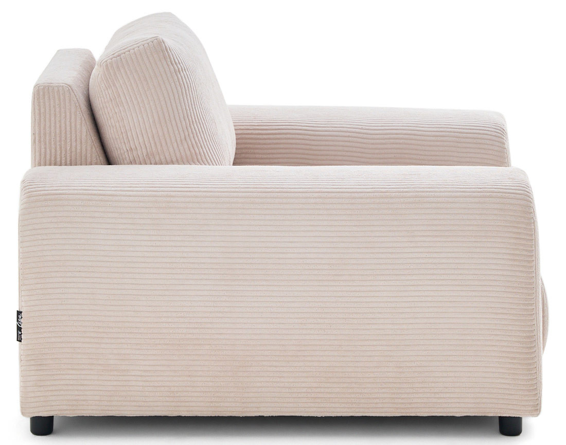 Fauteuil en velours côtelé Garance