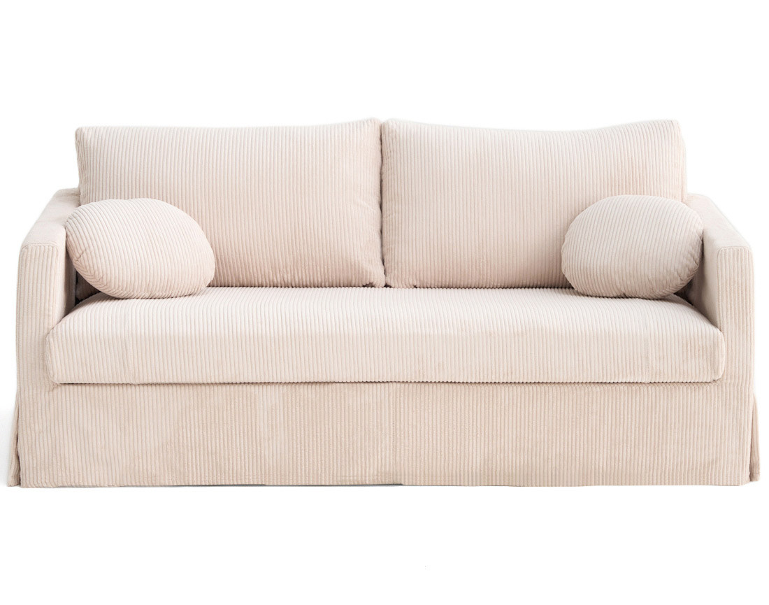 Housse en velours côtelé pour canapé 3 places Serena