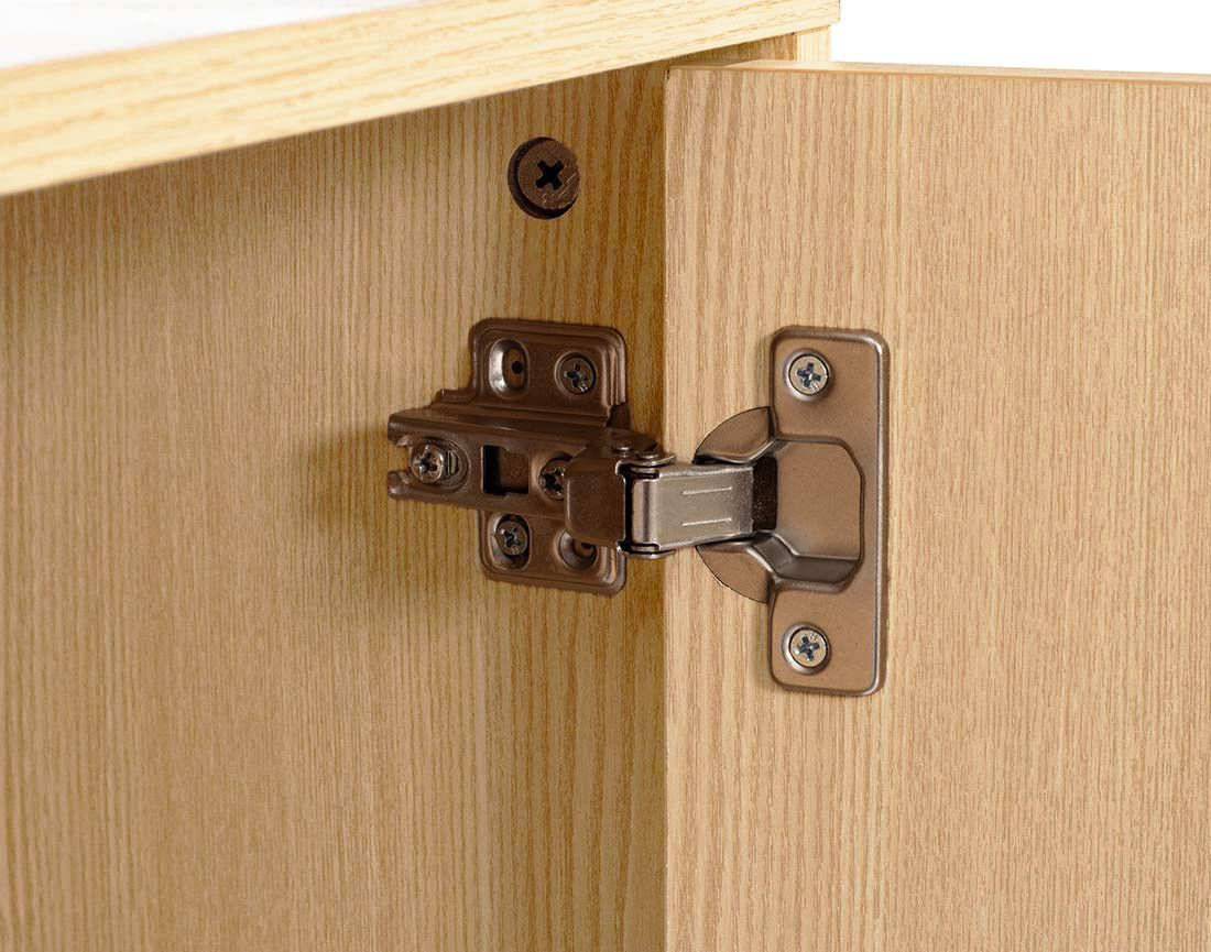 Meuble TV bois 2 portes et 2 niches 180 cm Nagato