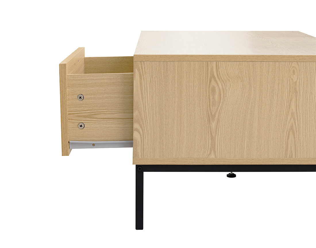 Table basse bois 1 tiroir et 1 niche  110 cm Nagato