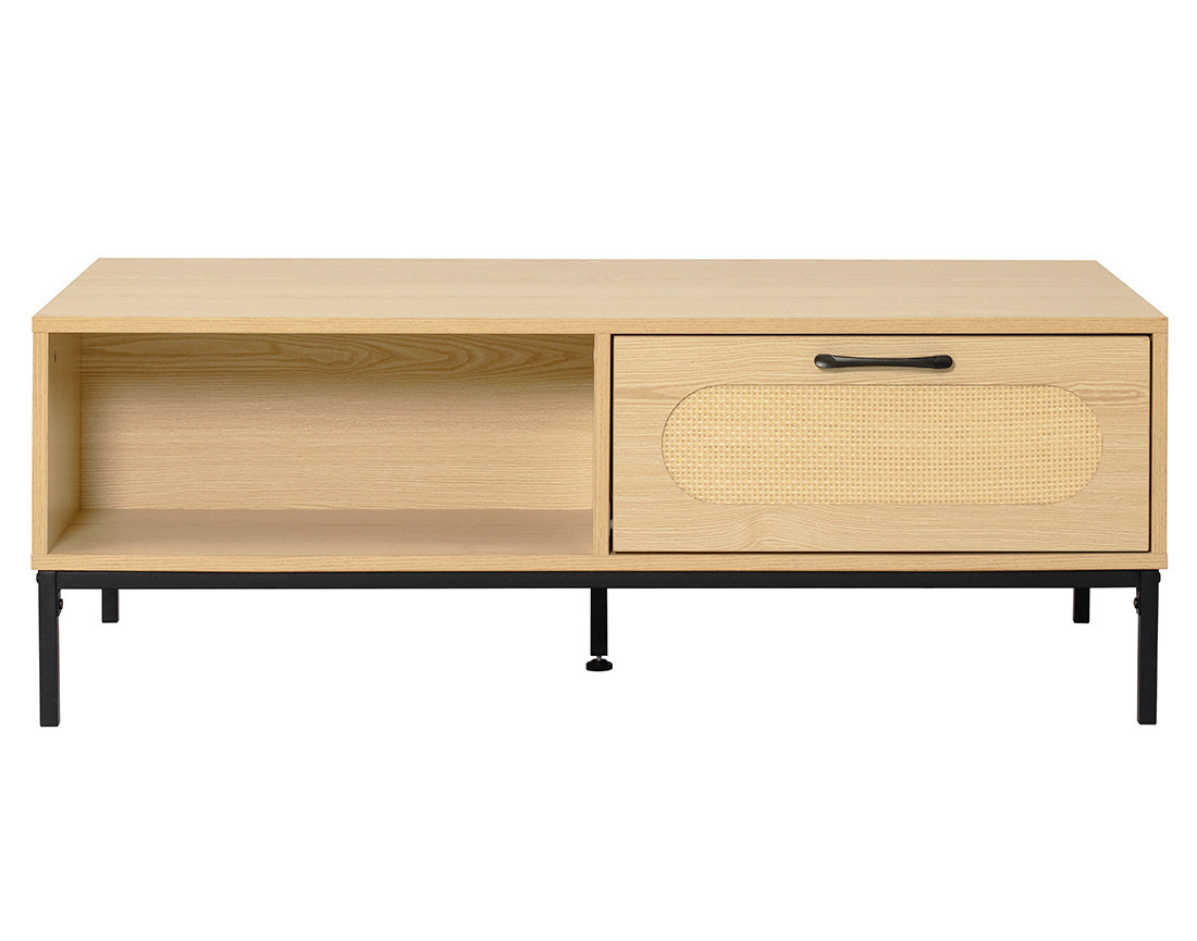 Table basse bois 1 tiroir et 1 niche  110 cm Nagato