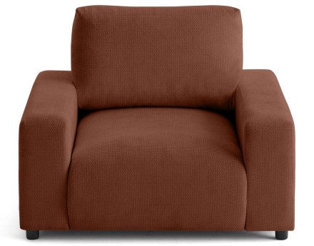 Fauteuil en velours texturé Pivoine