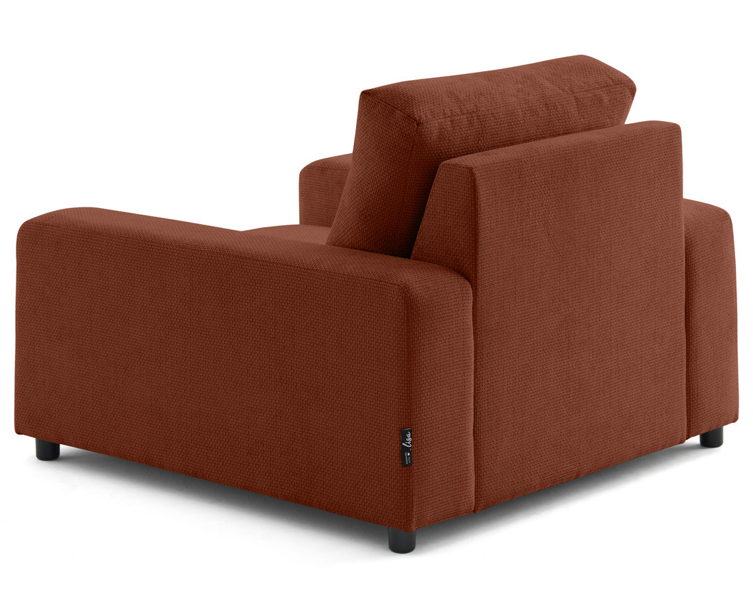 Fauteuil en velours texturé Pivoine