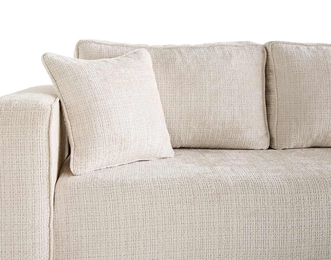 Canapé d'angle déhoussable réversible 4 places en velours texturé Topaze