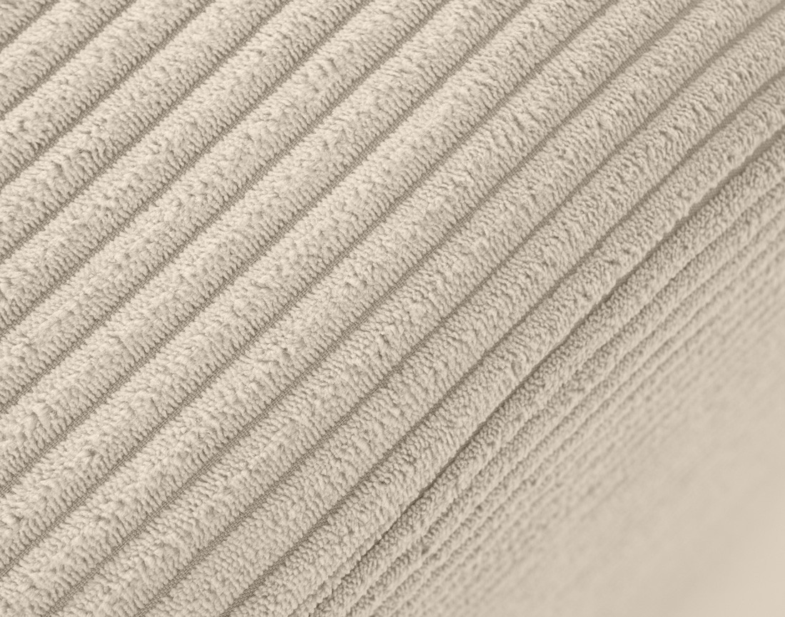 Canapé panoramique en U convertible avec coffres 7 places en velours côtelé Valos